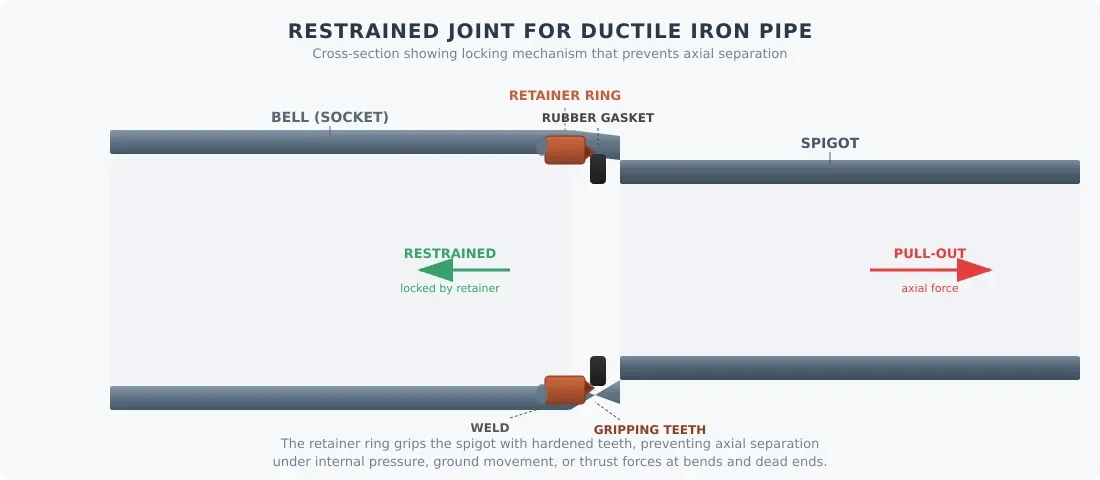 Restrained Joint for Ductile Iron Pipes