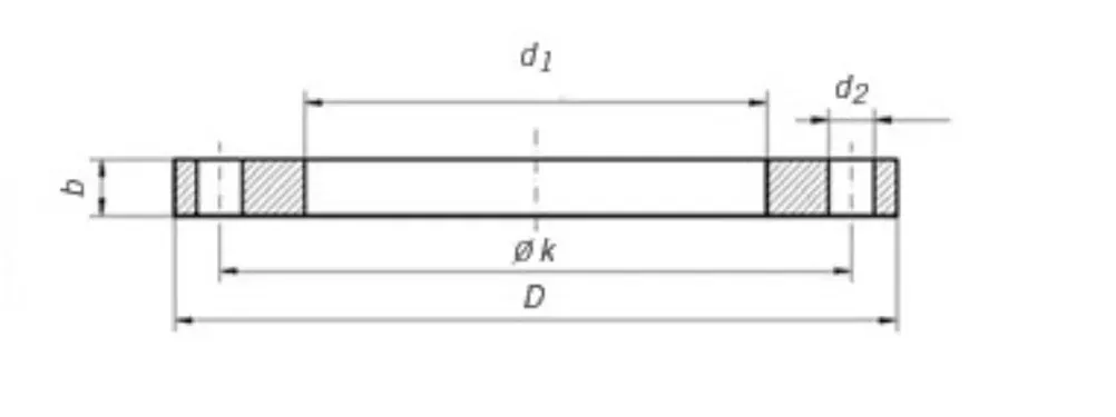 size of threaded flange en 1092